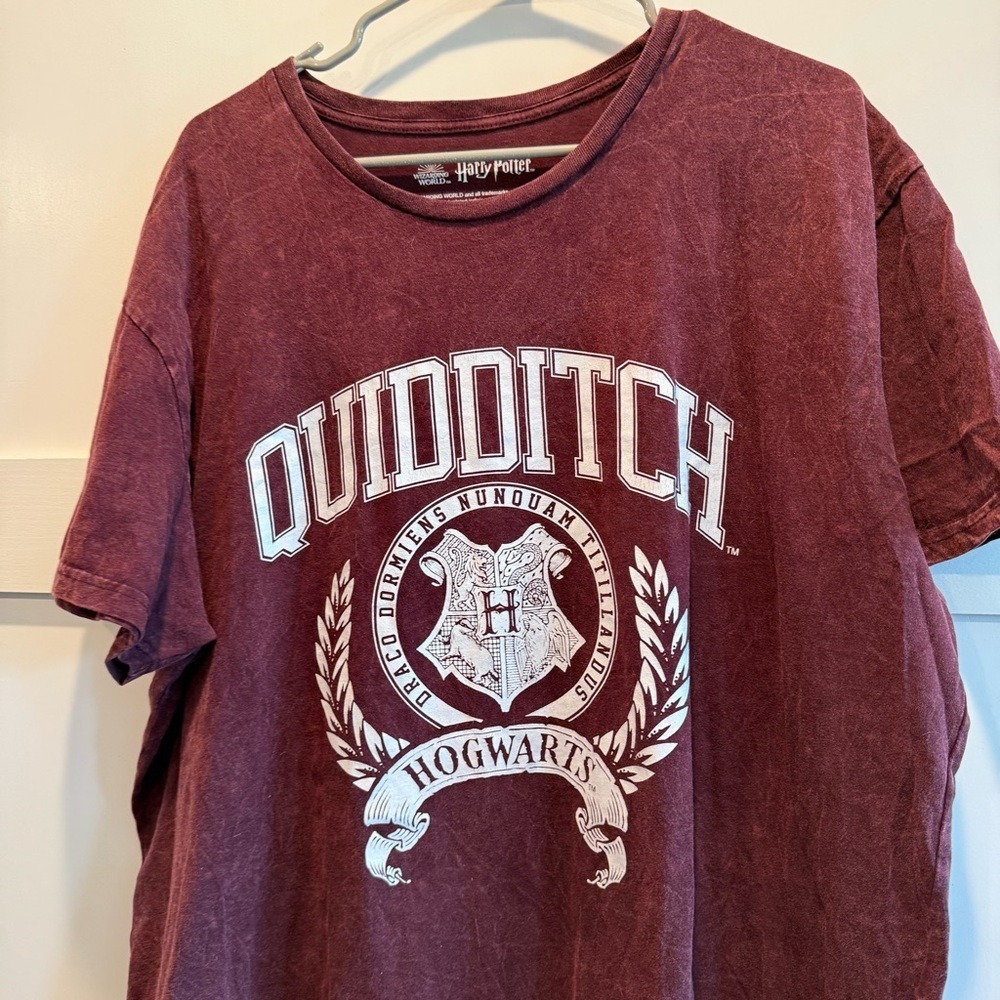 Warner Bros. Hogwarts Quidditch 2XL Maroon Tee - Picture 2 of 7